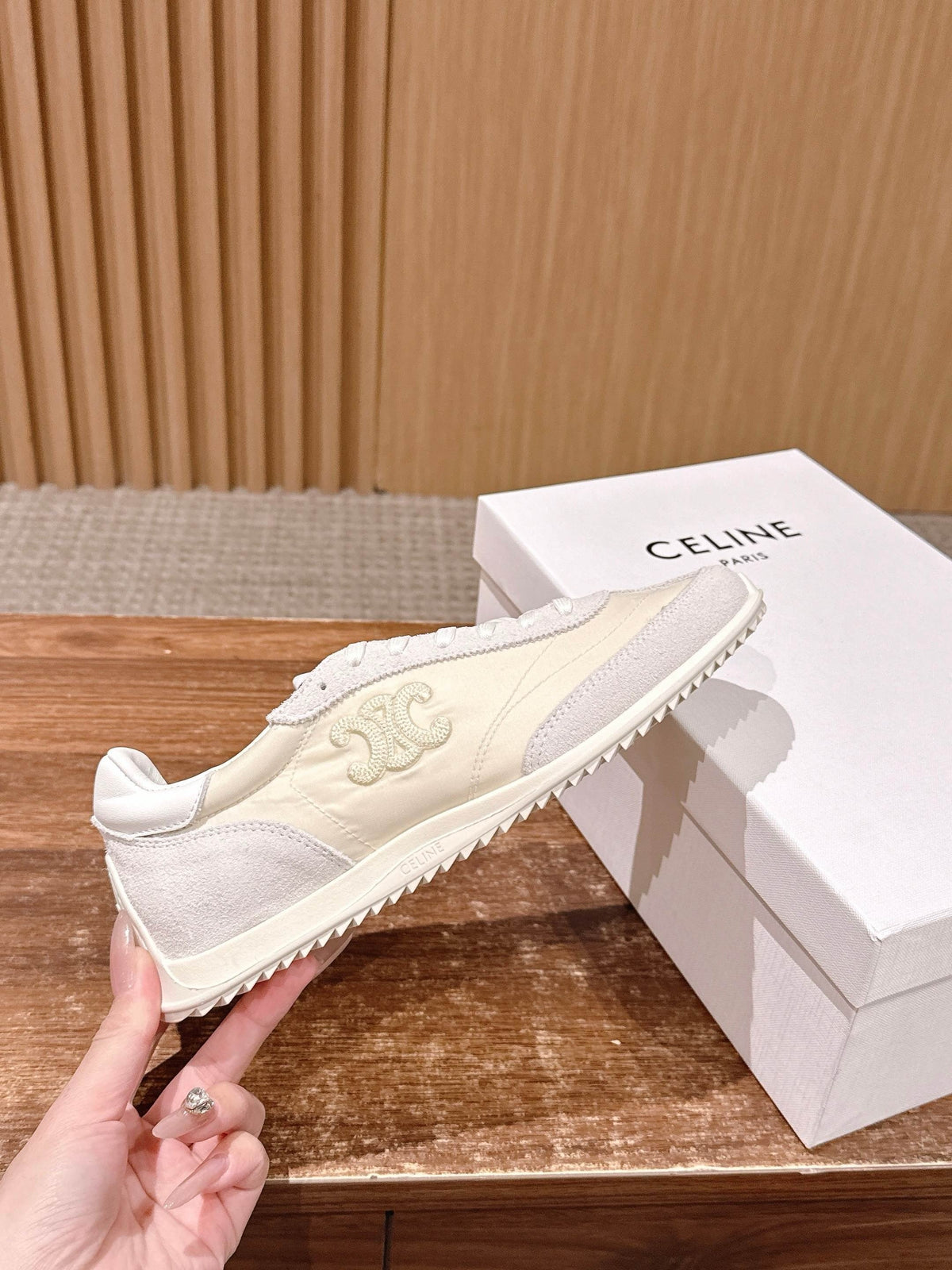 White Leather Cupsole Low-Top - Women's
