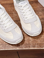 White Leather Cupsole Low-Top - Women's