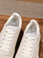 White Leather Cupsole Low-Top - Women's