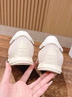 White Leather Cupsole Low-Top - Women's