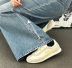 White Leather Cupsole Low-Top - Women's