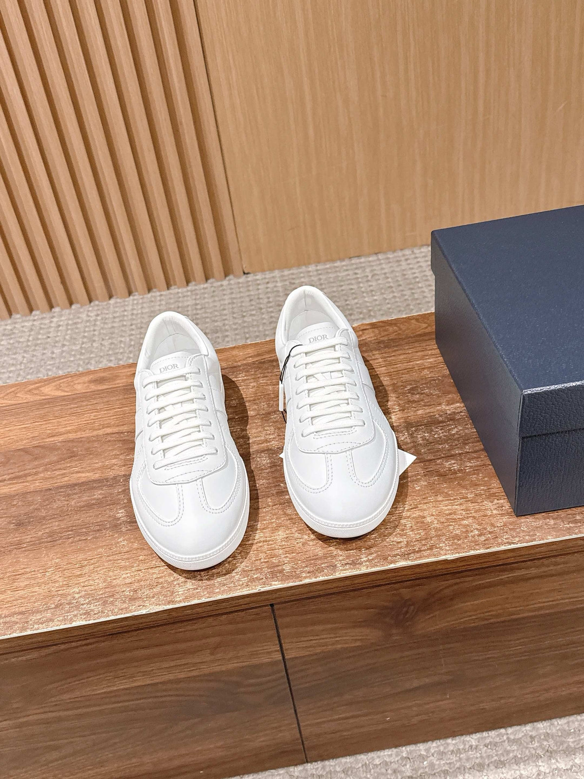 White Leather Cupsole Low-Top - Men's