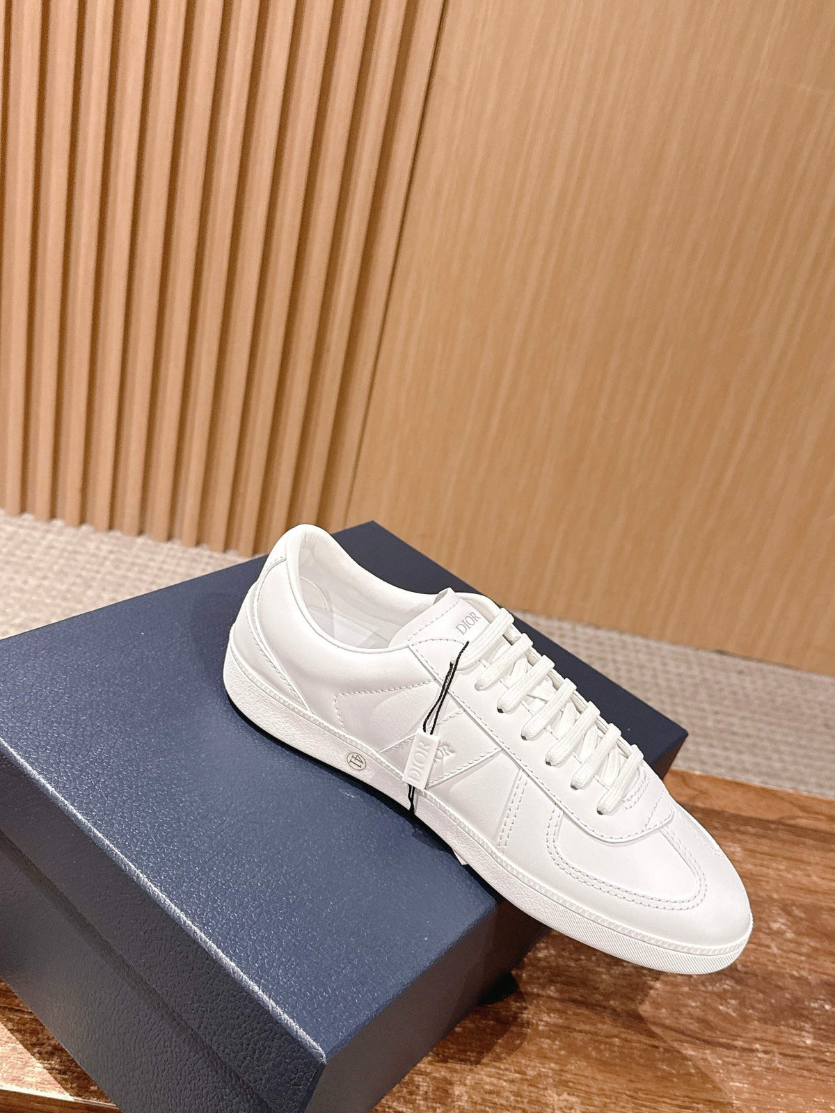 White Leather Cupsole Low-Top - Men's