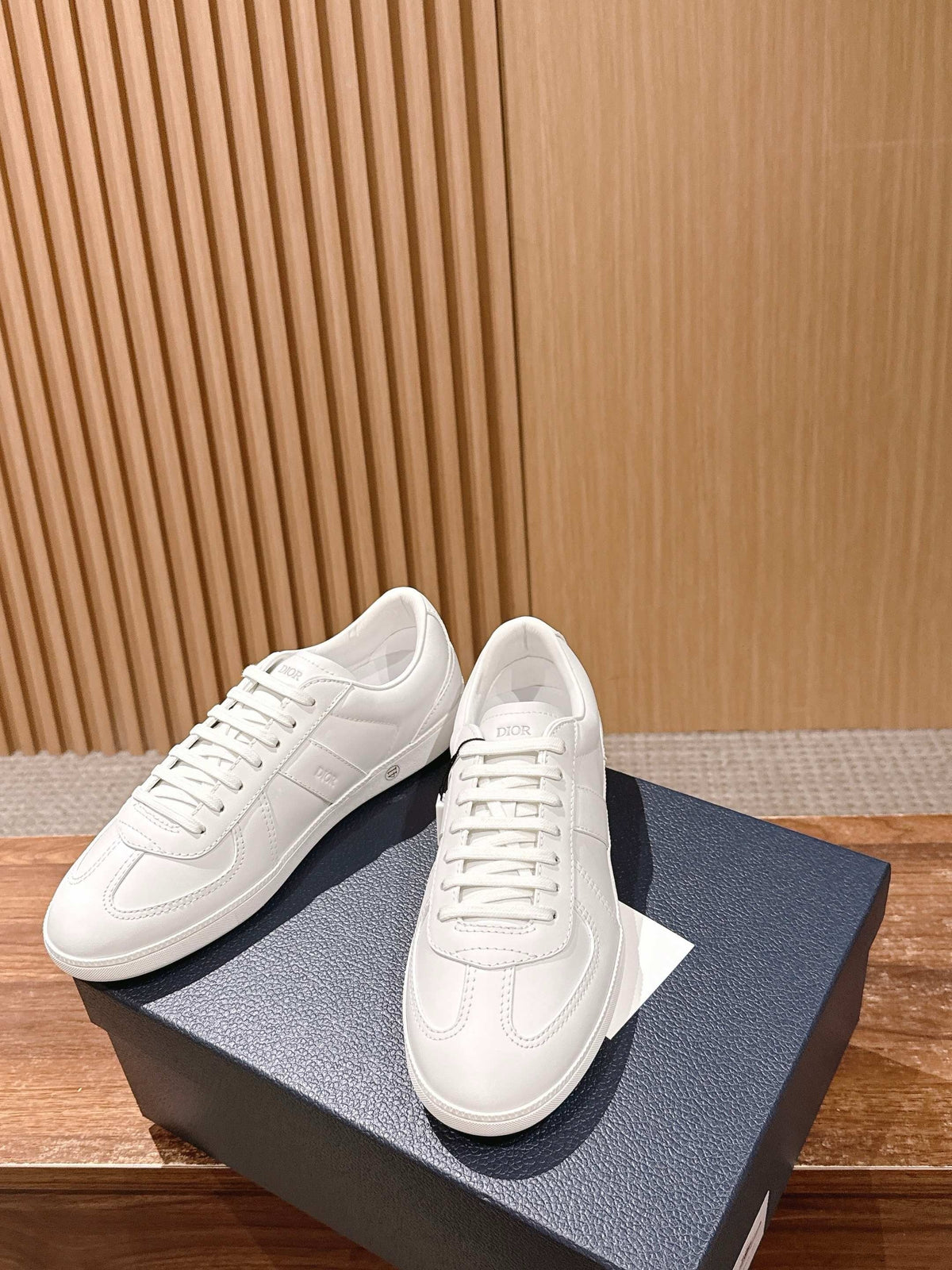 White Leather Cupsole Low-Top - Men's