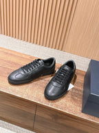 White Leather Cupsole Low-Top - Men's