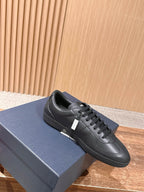 White Leather Cupsole Low-Top - Men's