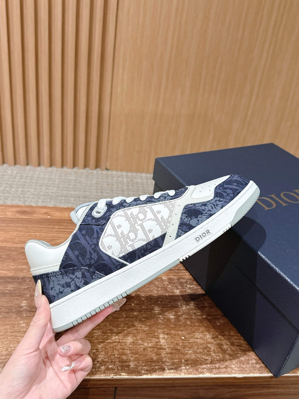 Sneaker aus Leder in Blau für Herren