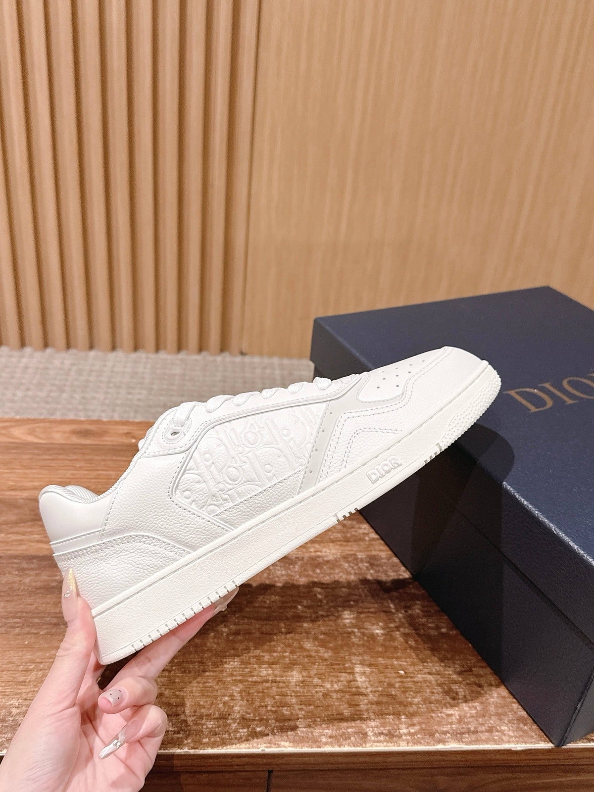 White Leather Plain Low-Top - Men's