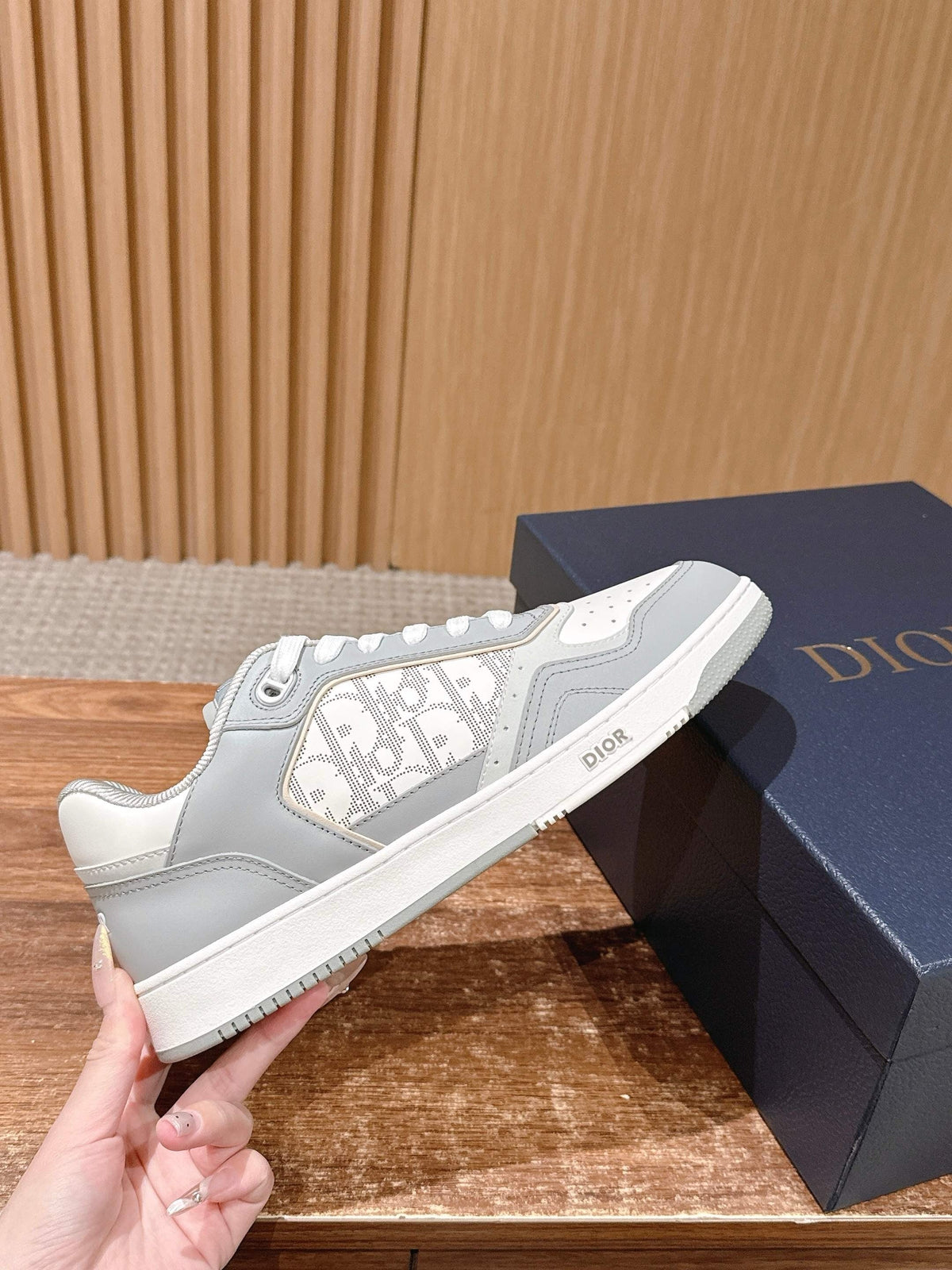 White and Grey Sneakers