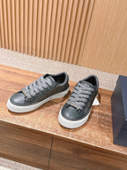 Leather Low-Top Navy Sneakers - Men's