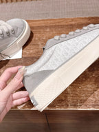 Leather Low-Top Navy Sneakers - Men's