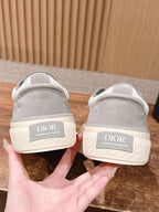 Leather Low-Top Navy Sneakers - Men's