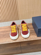 Leather Low-Top Navy Sneakers - Men's