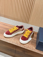 Leather Low-Top Navy Sneakers - Men's