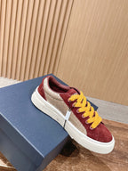 Leather Low-Top Navy Sneakers - Men's