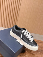 Leather Low-Top White Sneakers - Men's