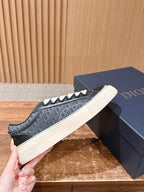 Leather Low-Top White Sneakers - Men's