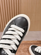 Leather Low-Top White Sneakers - Men's