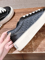 Leather Low-Top White Sneakers - Men's