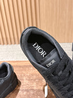 Leather Low-Top Grey and White Sneakers - Men's