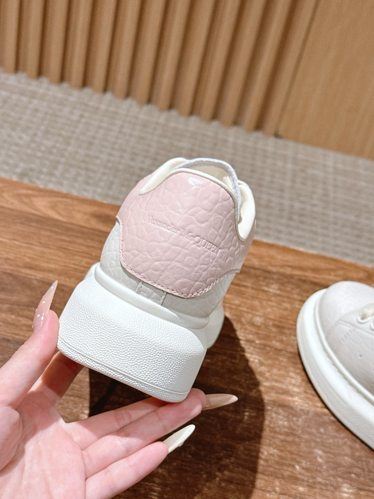 White Leather Plain Platform - Women's