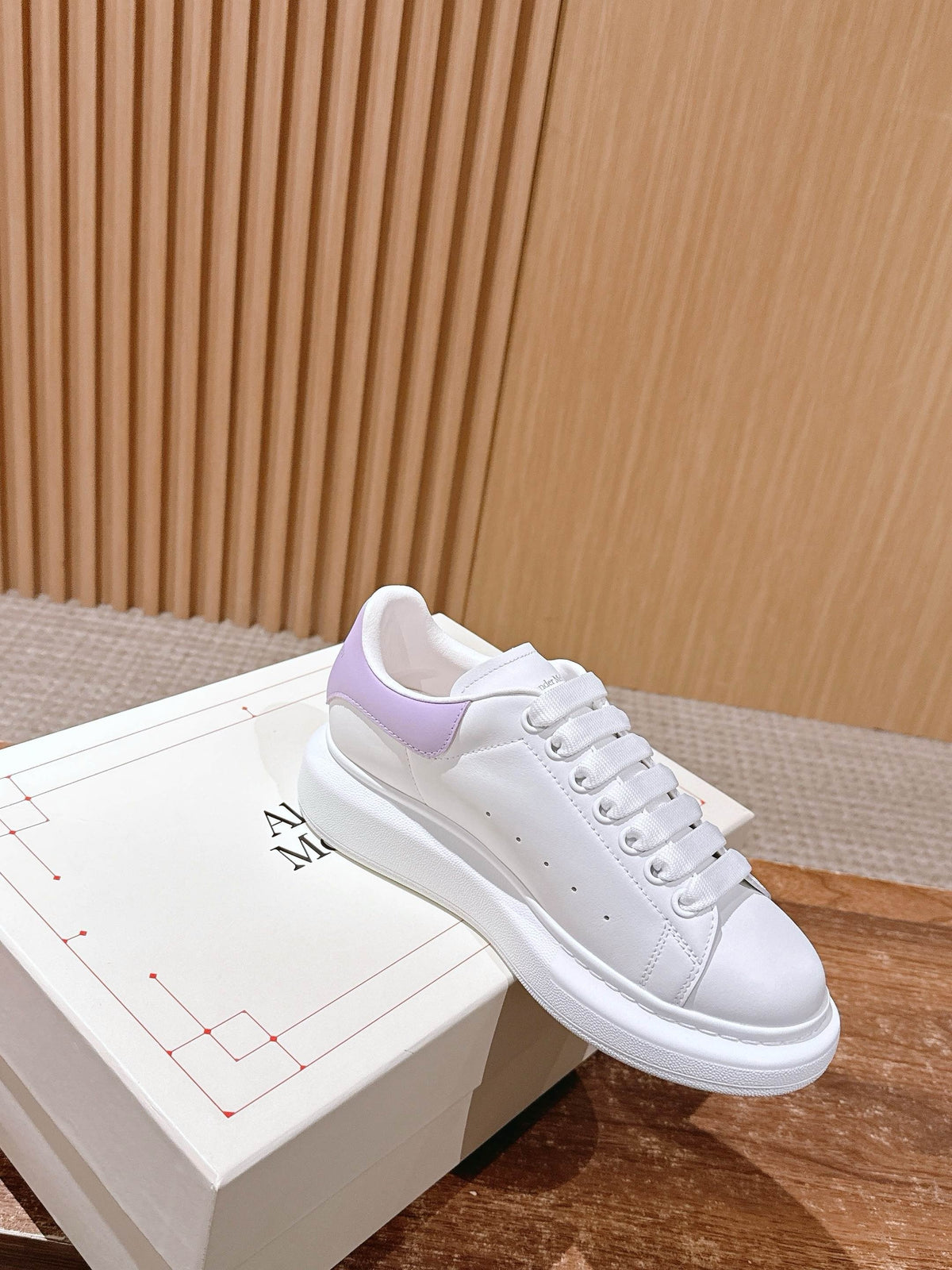 White Leather Plain Platform - Women's