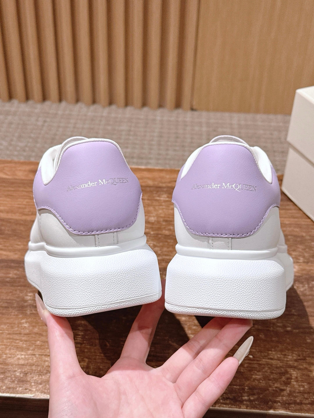 White Leather Plain Platform - Women's