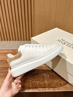 Weiß-goldene Sneaker – Damen