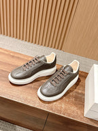 Dark Brown and White Sneakers