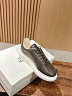 Dark Brown and White Sneakers