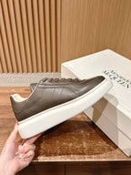 Dark Brown and White Sneakers