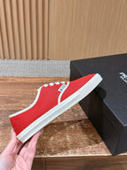 Black Canvas Toe Cap Low-Top - Women's