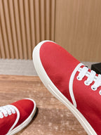 Black Canvas Toe Cap Low-Top - Women's