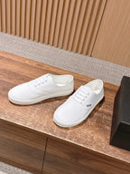 Black Canvas Toe Cap Low-Top - Women's