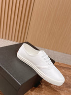 Black Canvas Toe Cap Low-Top - Women's