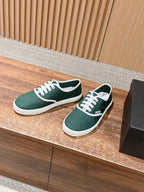 Black Canvas Toe Cap Low-Top - Women's