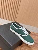 Black Canvas Toe Cap Low-Top - Women's