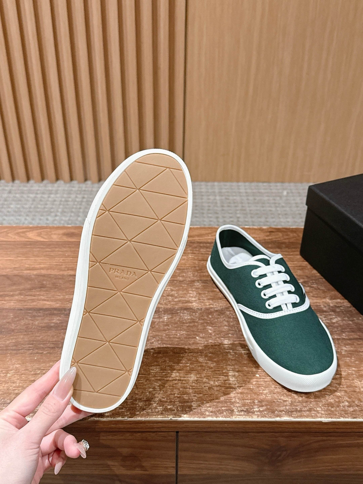 Black Canvas Toe Cap Low-Top - Women's