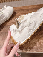 White Leather Plain Low-Top - Women's
