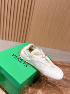 White Leather Plain Low-Top - Women's