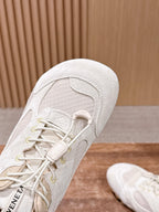 White Leather Plain Low-Top - Women's