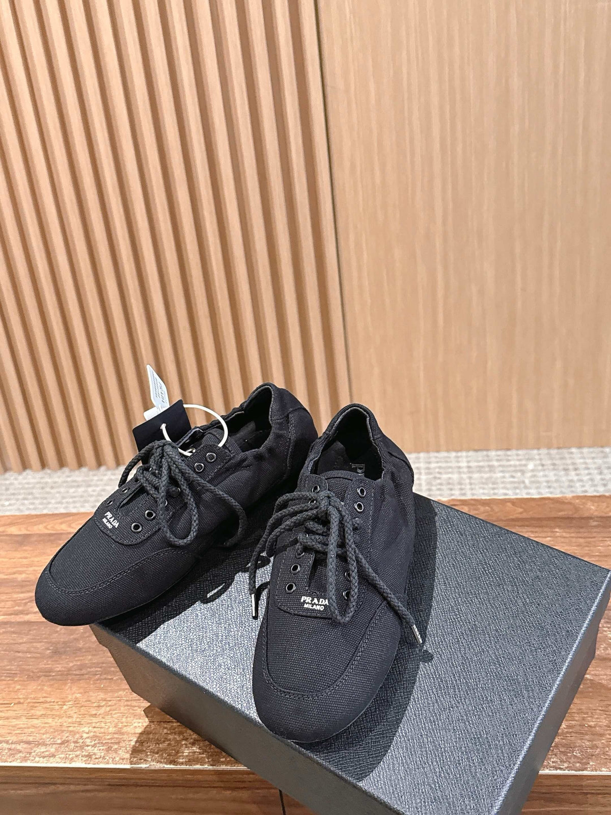 Black Mesh Plain Low-Top - Women's