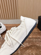 Black Mesh Plain Low-Top - Women's