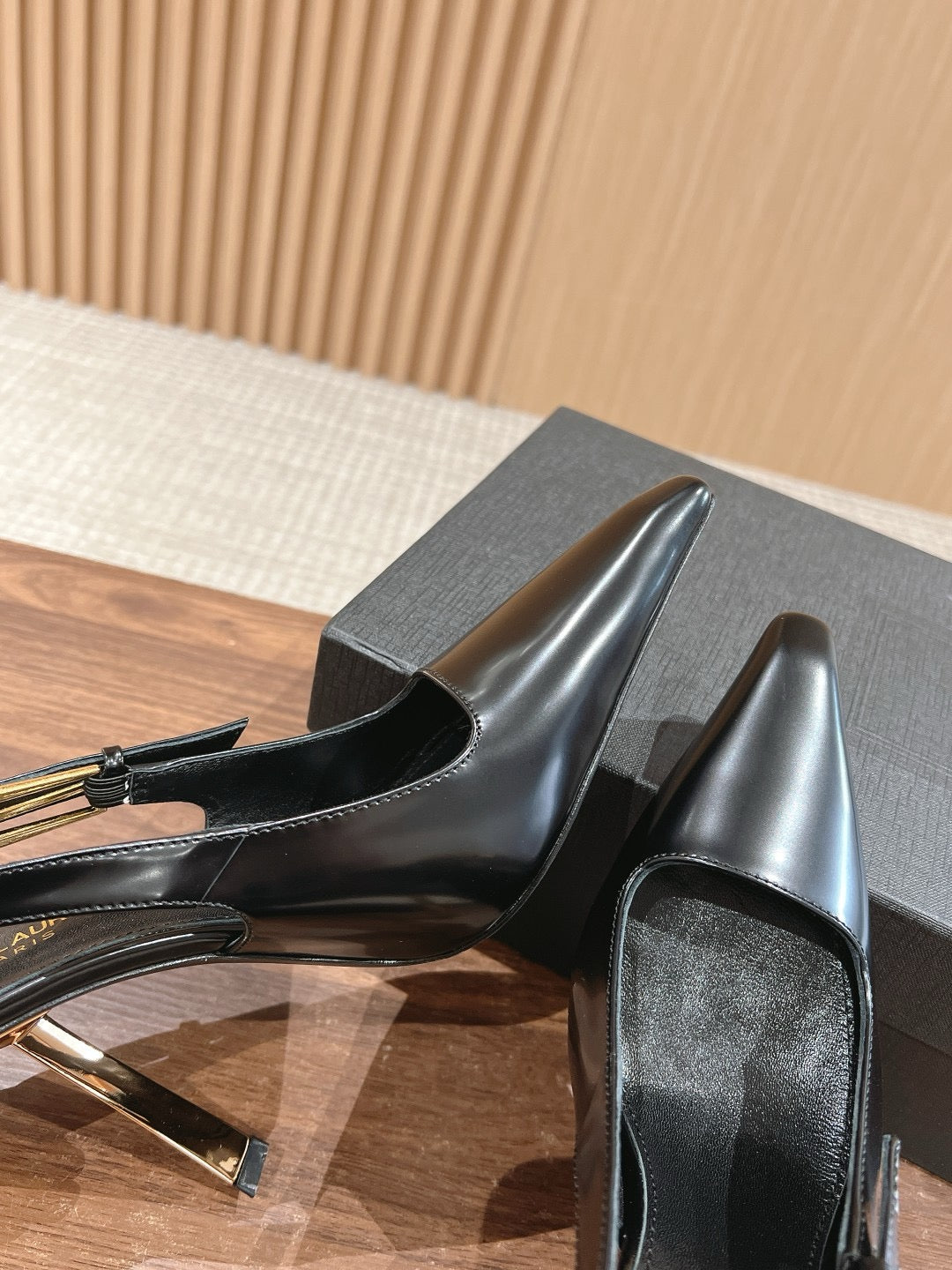 Croc Matte Black Heels