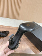 Glossy Matte Black Heels