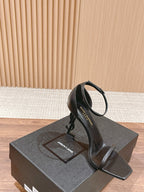 Glossy Matte Black Heels