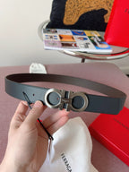 Dark Grey and Silver Belt
