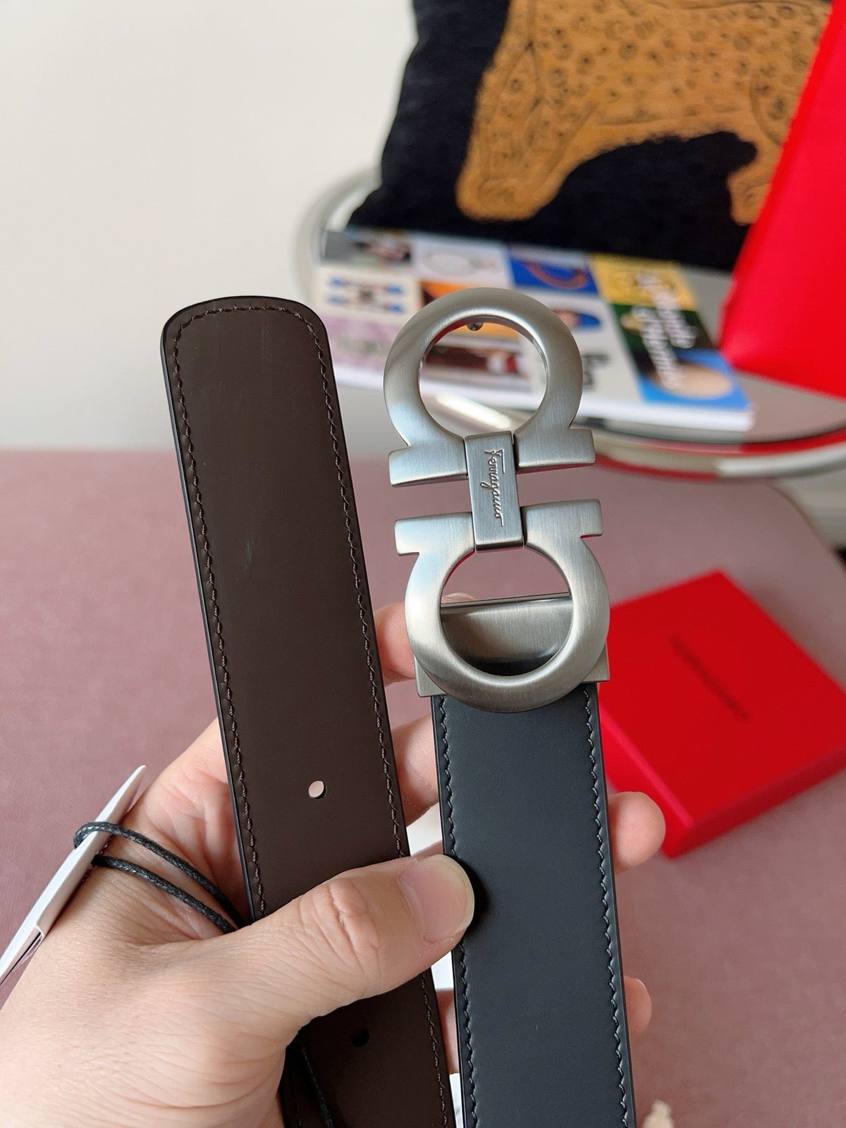 Dark Grey and Silver Belt