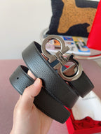 Black and Silver Belt