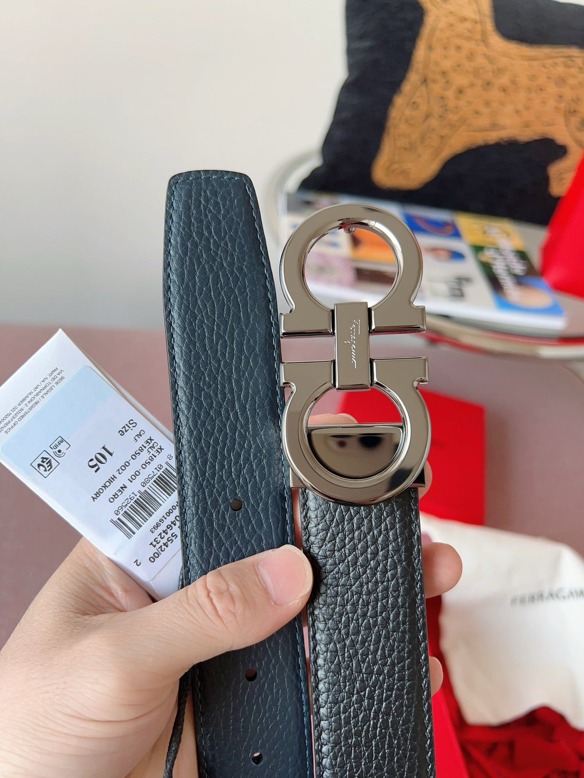 Black and Silver Belt